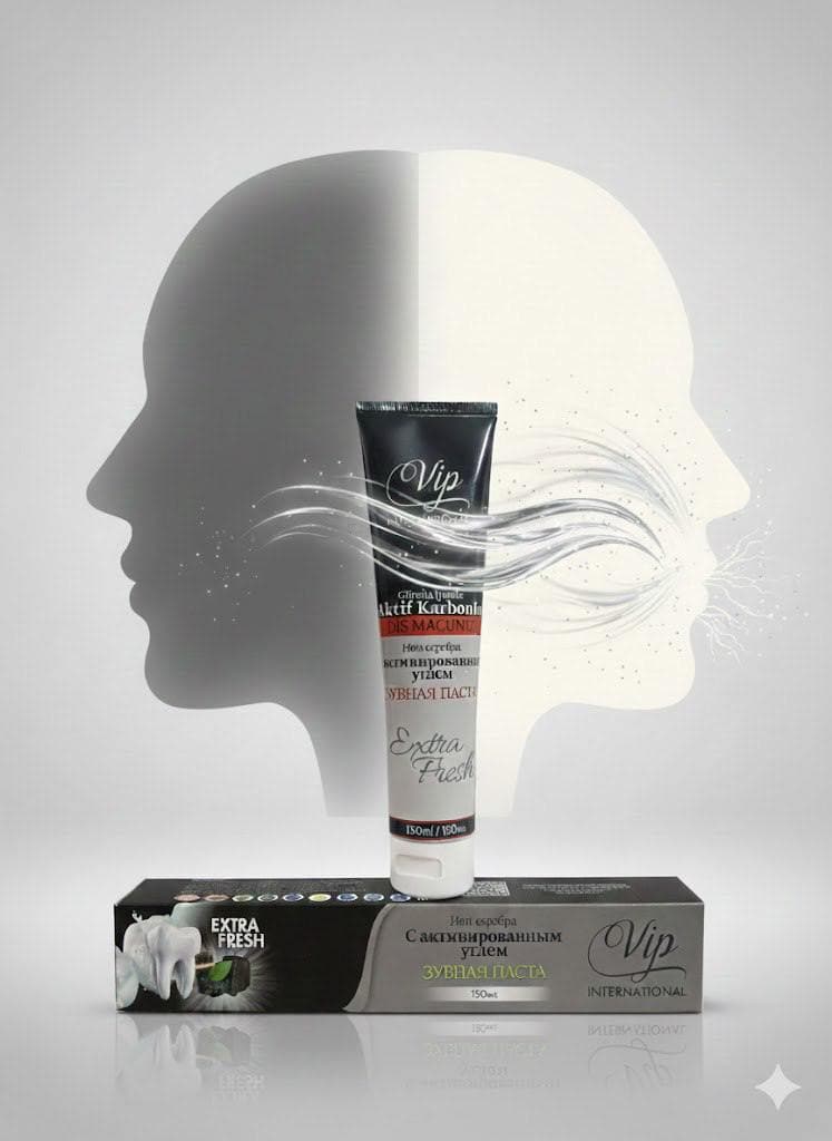 Зубная паста с ионами серебра и углём